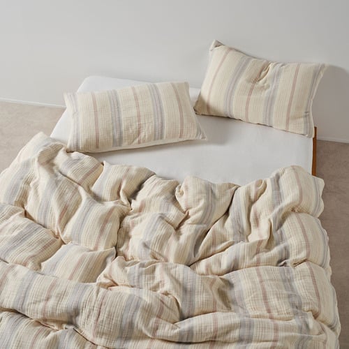 Silver Coolum Cotton Jacquard Quilt Cover Set