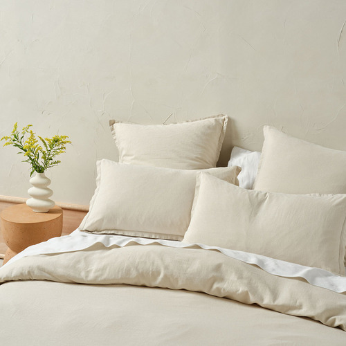 Natural Connie Cotton & Linen Quilt Cover Set