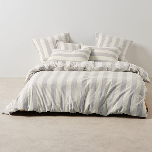 Lavender Vintage Cotton & Linen Quilt Cover Set
