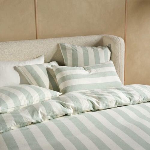 Jade Vintage Cotton & Linen Quilt Cover Set