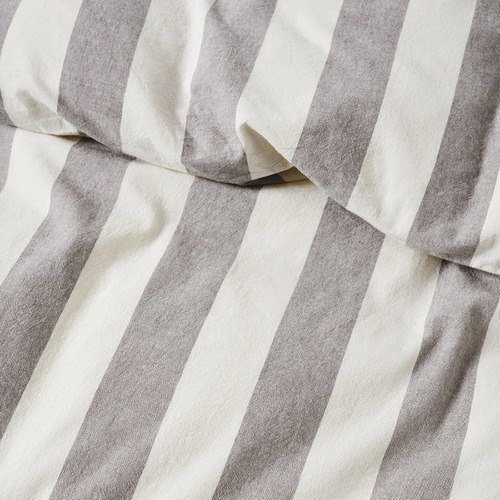 Steel Vintage Cotton & Linen Quilt Cover Set