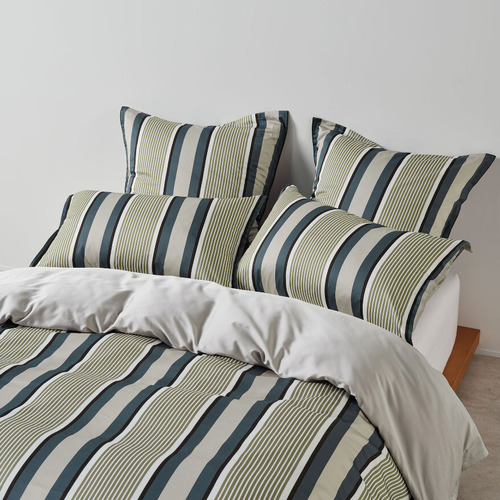 Nara Stripe Bamboo & Cotton European Pillowcase