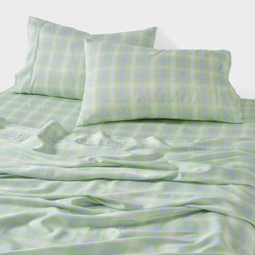 Sunrise Check Cotton Sheet Set