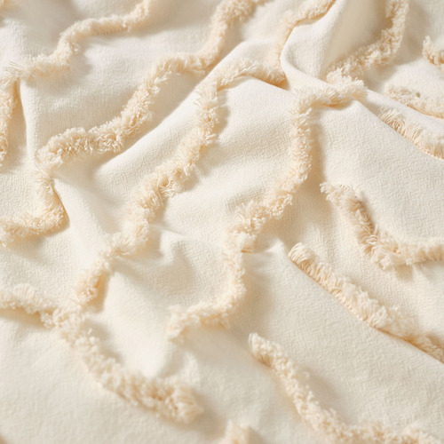 Latte Metung Cotton Chenille Quilt Cover Set