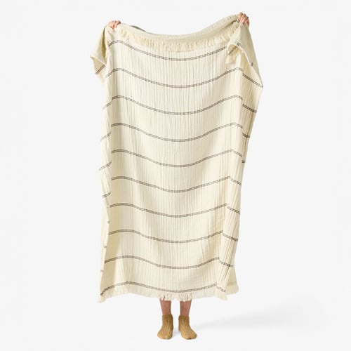 Natural Torquay Cotton Muslin Throw