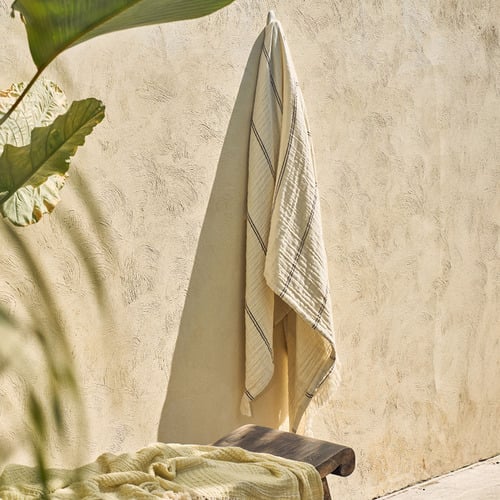Natural Torquay Cotton Muslin Throw