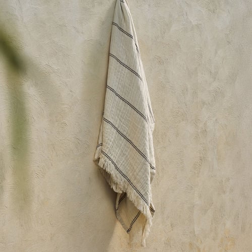 Natural Torquay Cotton Muslin Throw