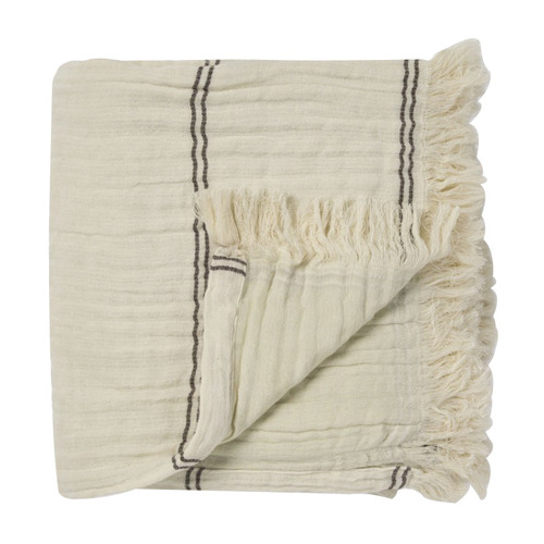 Natural Torquay Cotton Muslin Throw
