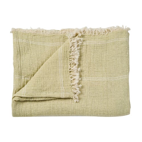 Pistachio Torquay Cotton Muslin Throw