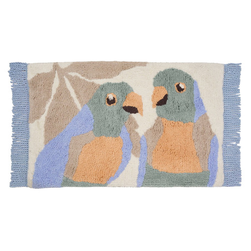 Parrots Cotton Bathroom Mat