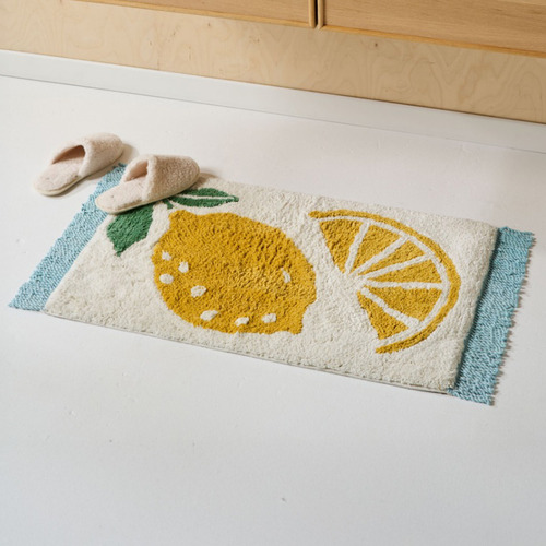 Lemon Cotton Bathroom Mat