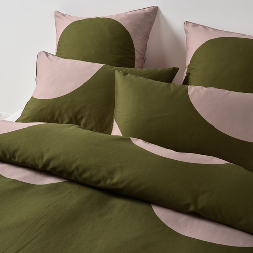 Olive Pluto Cotton Sateen Quilt Cover Set