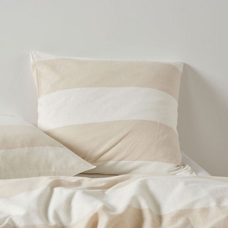 Vintage Wide Stripe Cotton Blend European Pillowcase