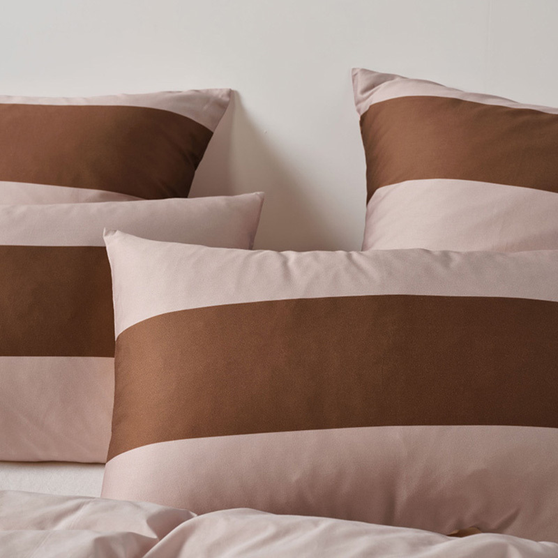 Bluestone Rugby Stripe Cotton Sateen Quilt Cover Set