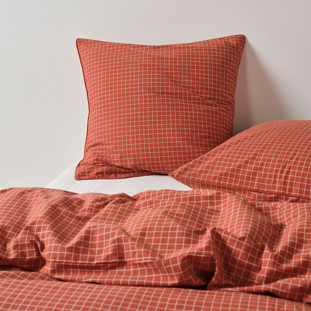 Volley Check Cotton Percale Quilt Cover Set