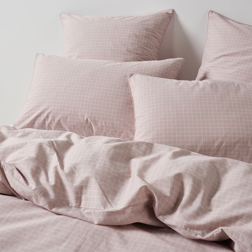 Volley Check Cotton Percale Quilt Cover Set