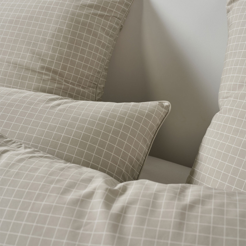 Volley Check Cotton Percale Quilt Cover Set