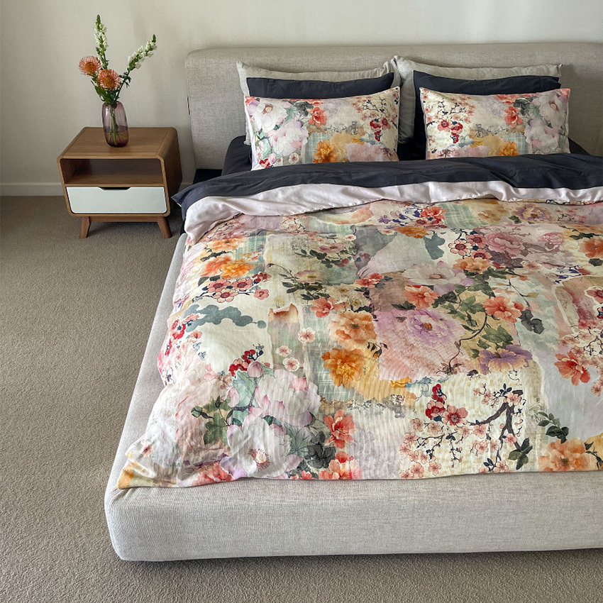 Floral Cailee Cotton Quilt Cover Set