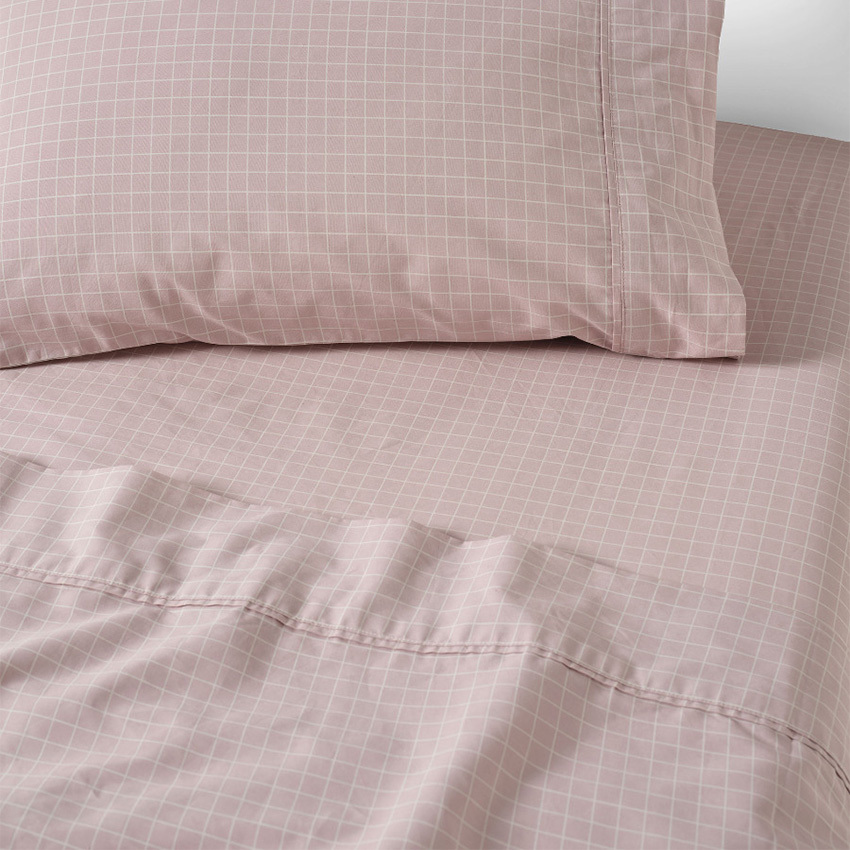Volley Check Cotton Percale Sheet Set