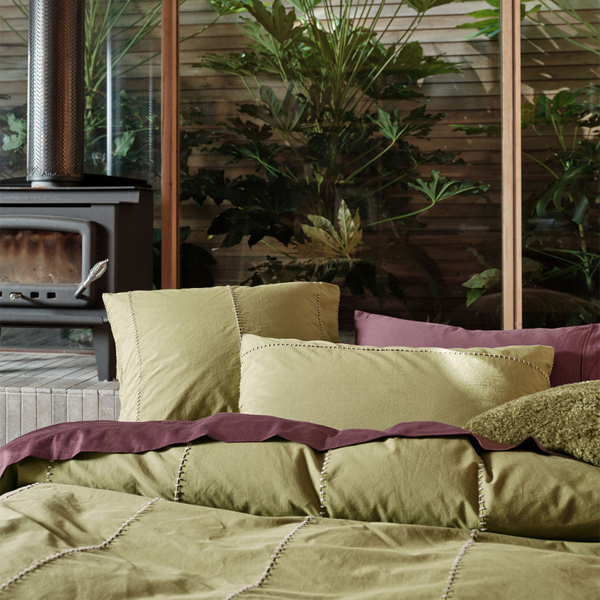 Green Jerome Cotton Percale European Pillowcase
