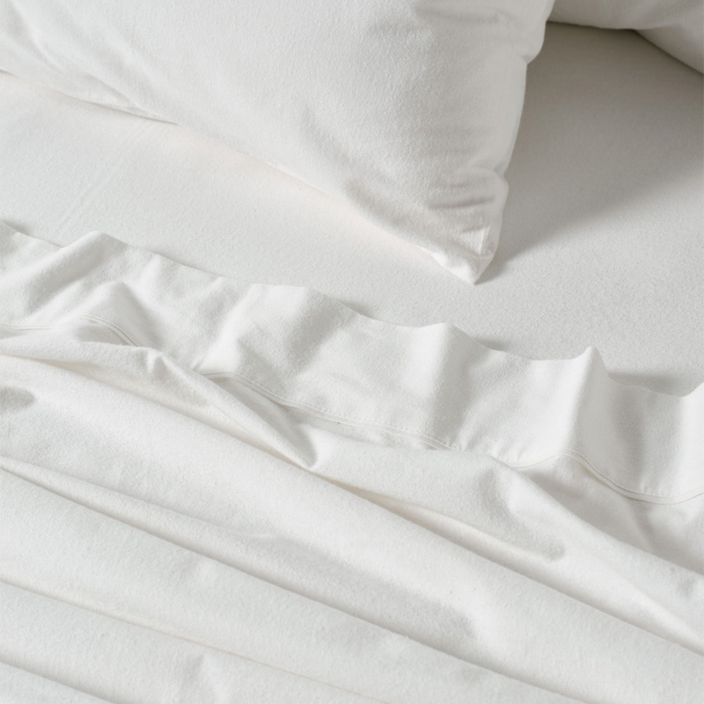 Plain Dyed Cotton Flannelette Sheet Set