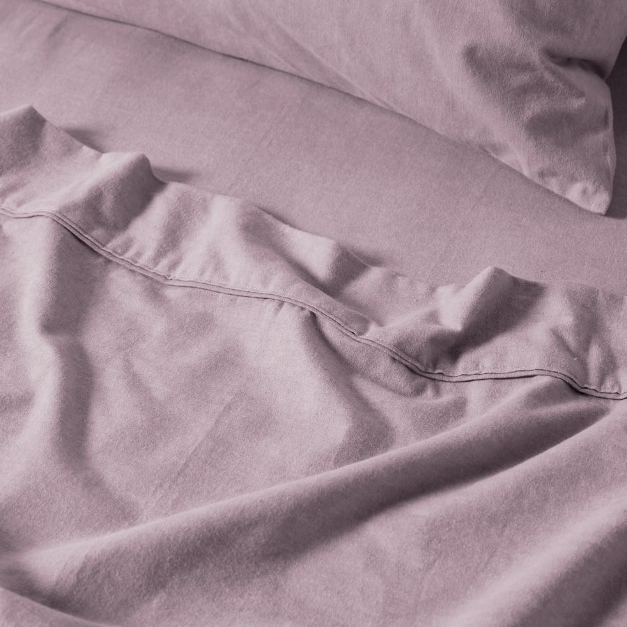 Plain Dyed Cotton Flannelette Sheet Set