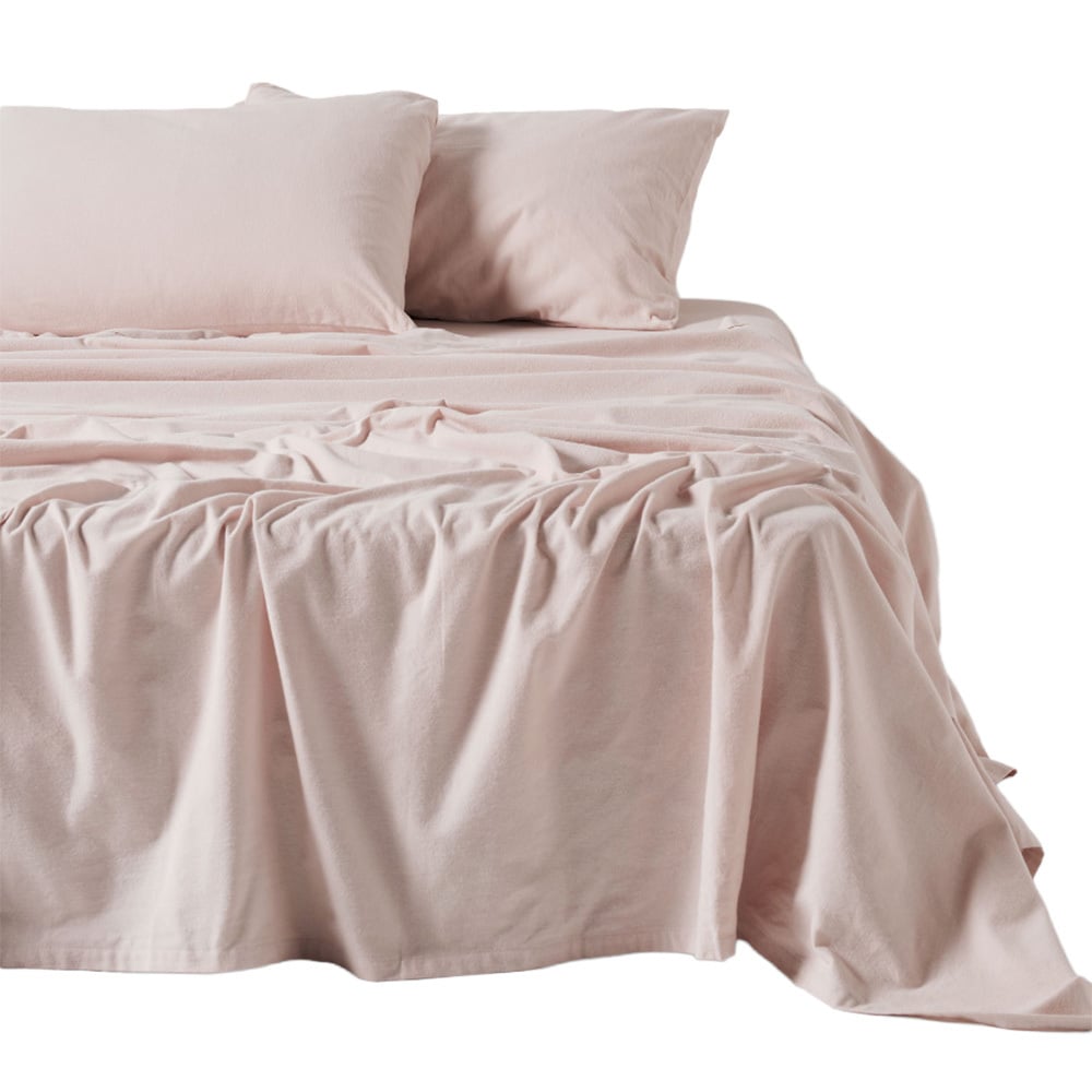 Plain Dyed Cotton Flannelette Sheet Set