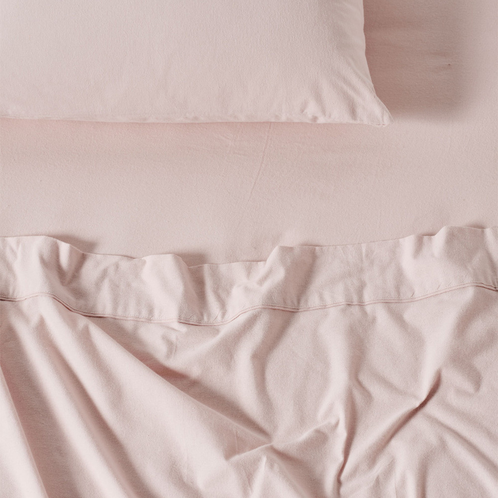 Plain Dyed Cotton Flannelette Sheet Set