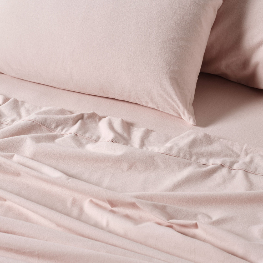 Plain Dyed Cotton Flannelette Sheet Set