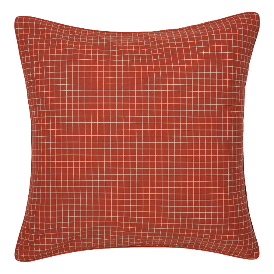 Volley Check Cotton Percale European Pillowcase