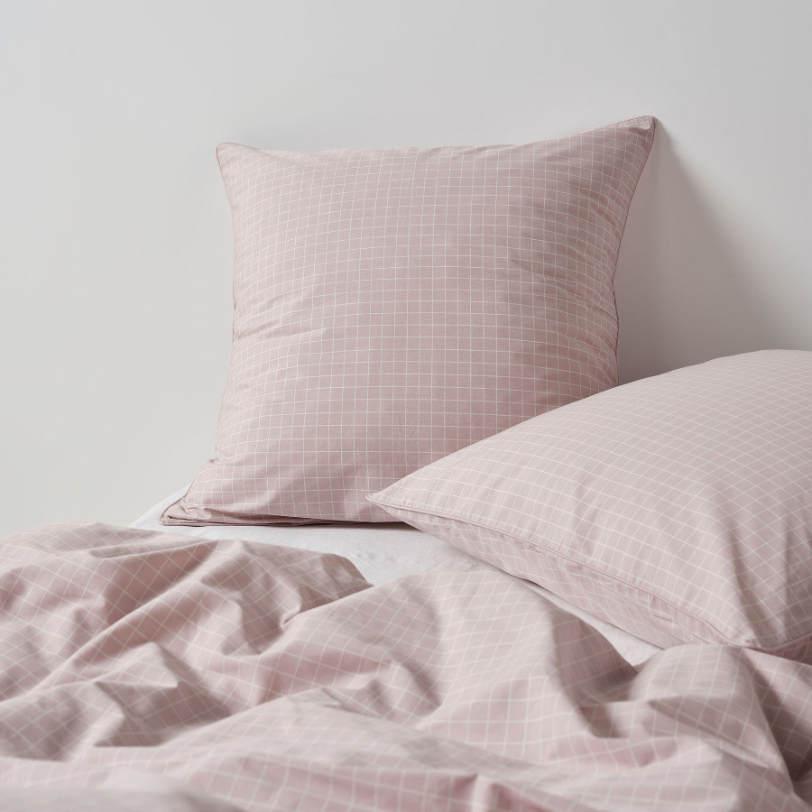 Volley Check Cotton Percale European Pillowcase
