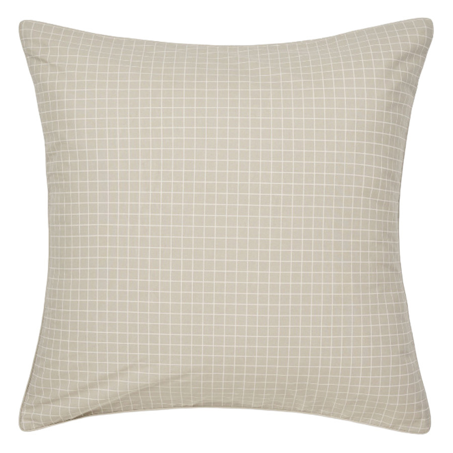 Volley Check Cotton Percale European Pillowcase