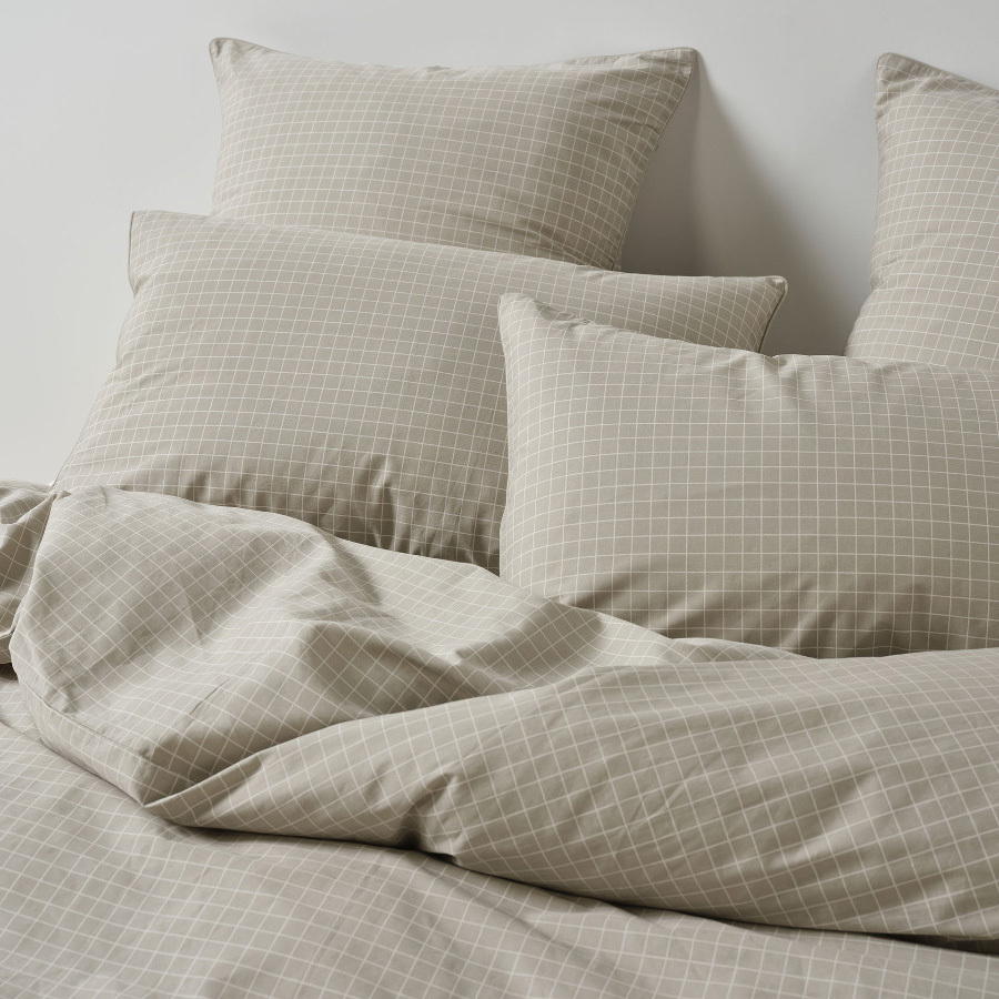 Volley Check Cotton Percale European Pillowcase