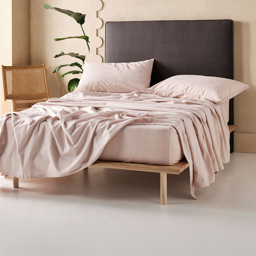 Plain Dyed Cotton Flannelette Sheet Set
