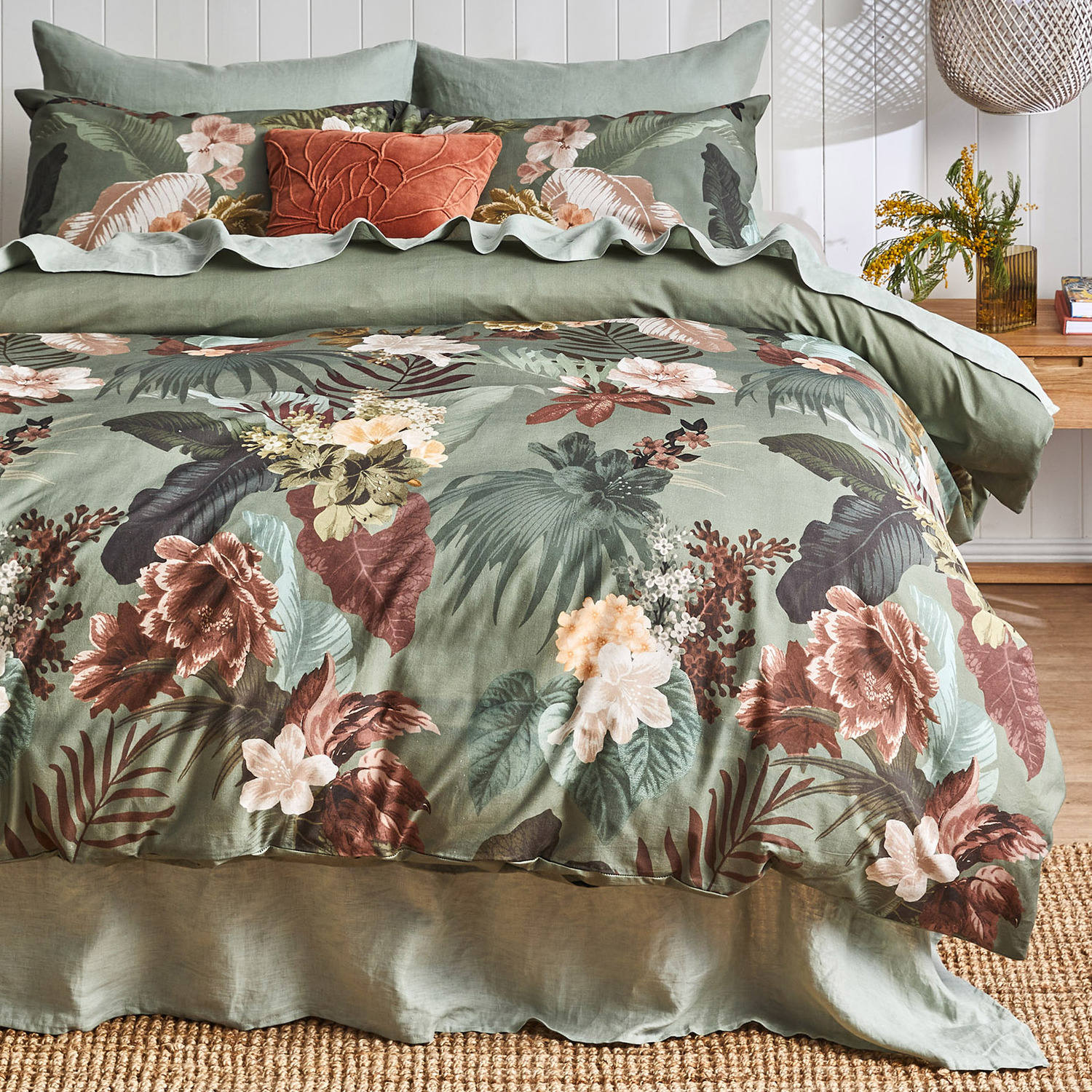 Green Chantico Quilt Cover Set