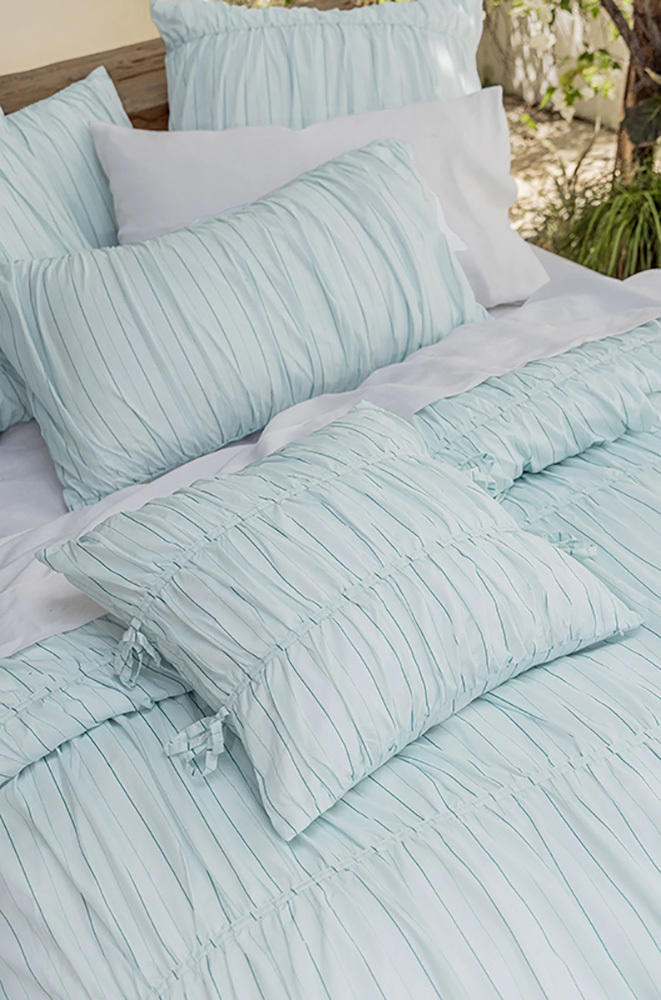 Gracie Stripe Cotton Voile Cushion