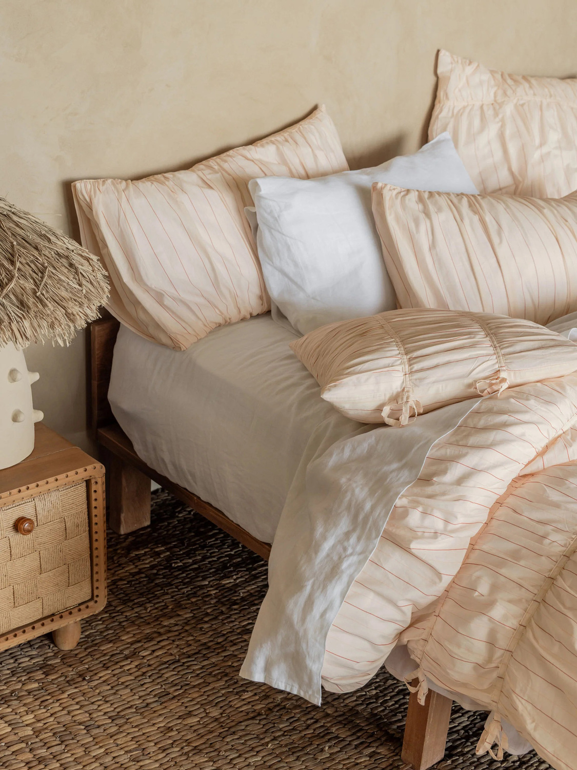Gracie Stripe Cotton Voile Cushion