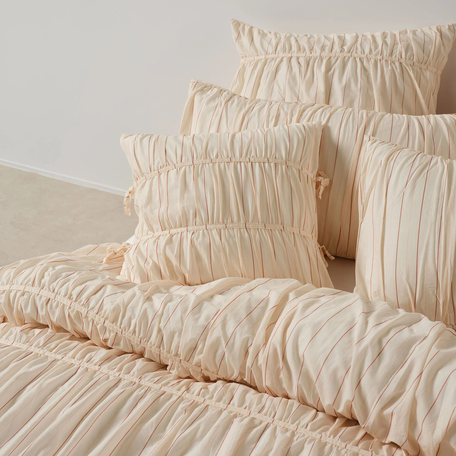 Gracie Stripe Cotton Voile Cushion