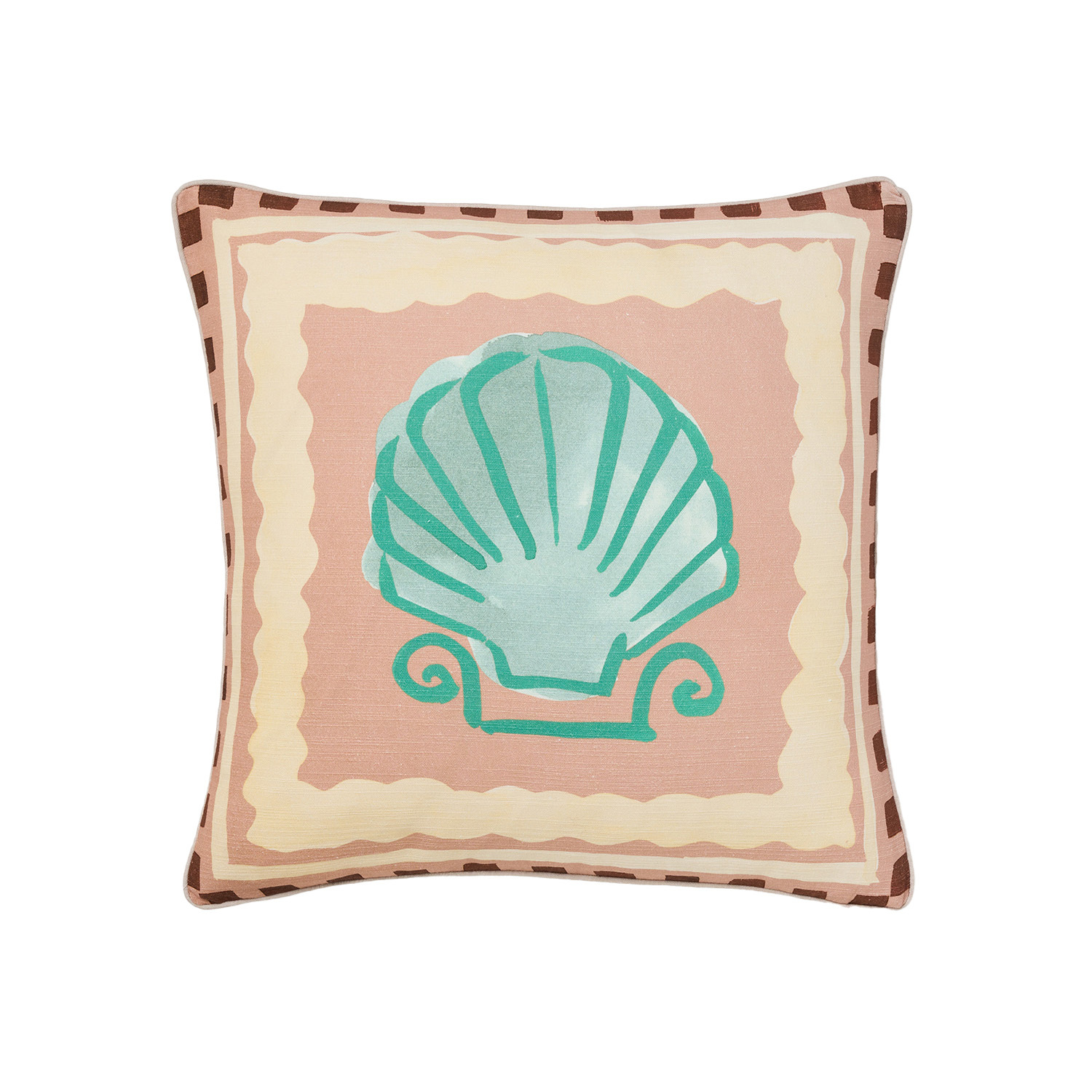 Phoebe Shell Cotton Canvas Cushion