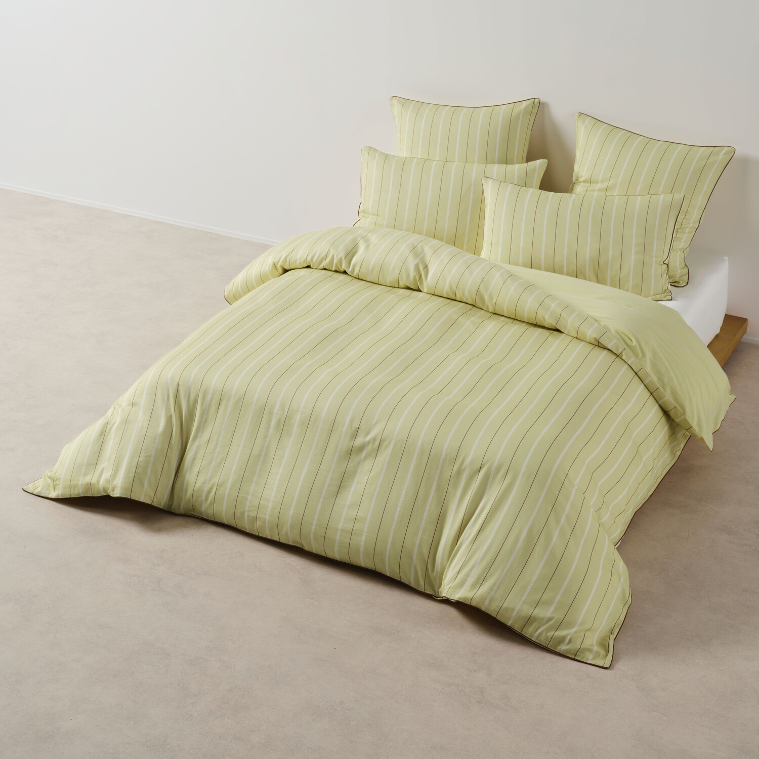 Kiera Stripe Cotton Sateen Quilt Cover Set