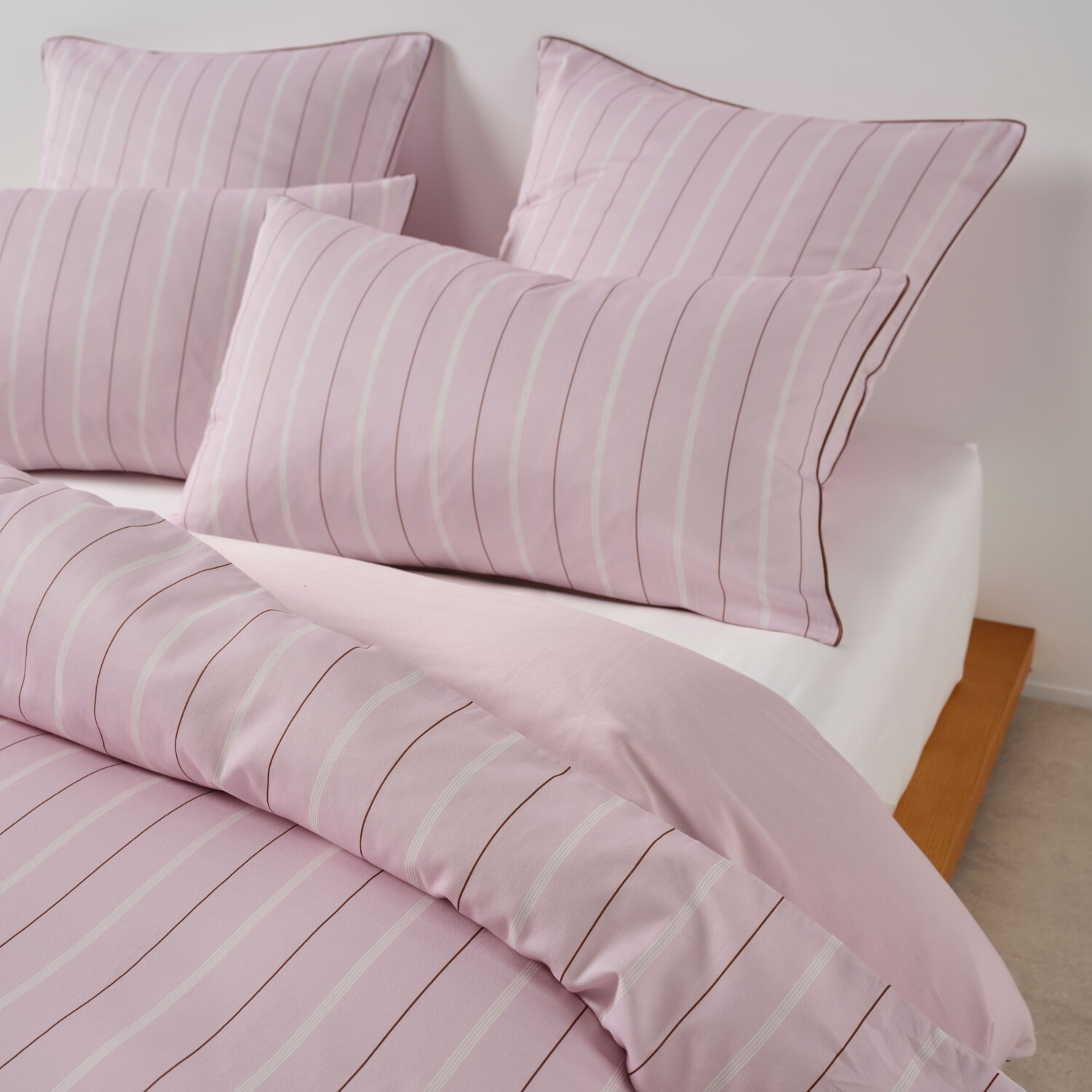 Kiera Stripe Cotton Sateen Quilt Cover Set
