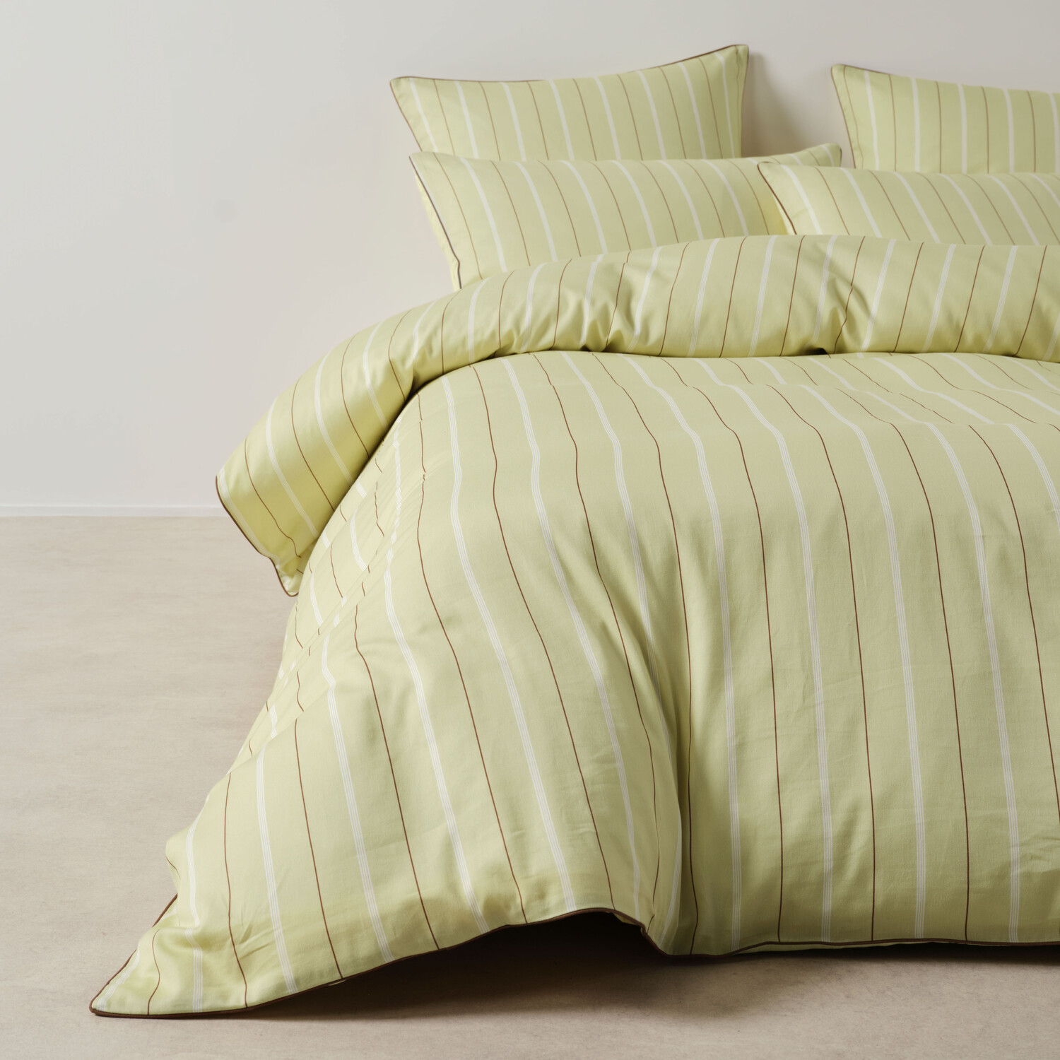 Kiera Stripe Cotton Sateen Quilt Cover Set