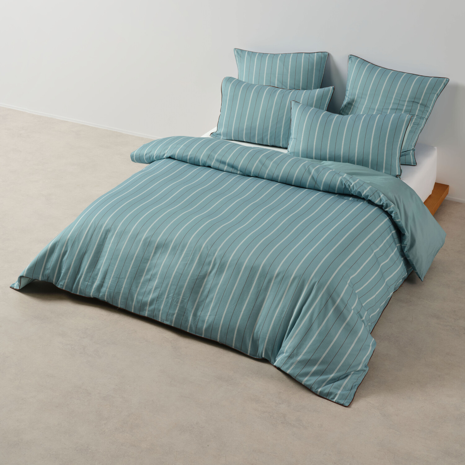 Kiera Stripe Cotton Sateen Quilt Cover Set