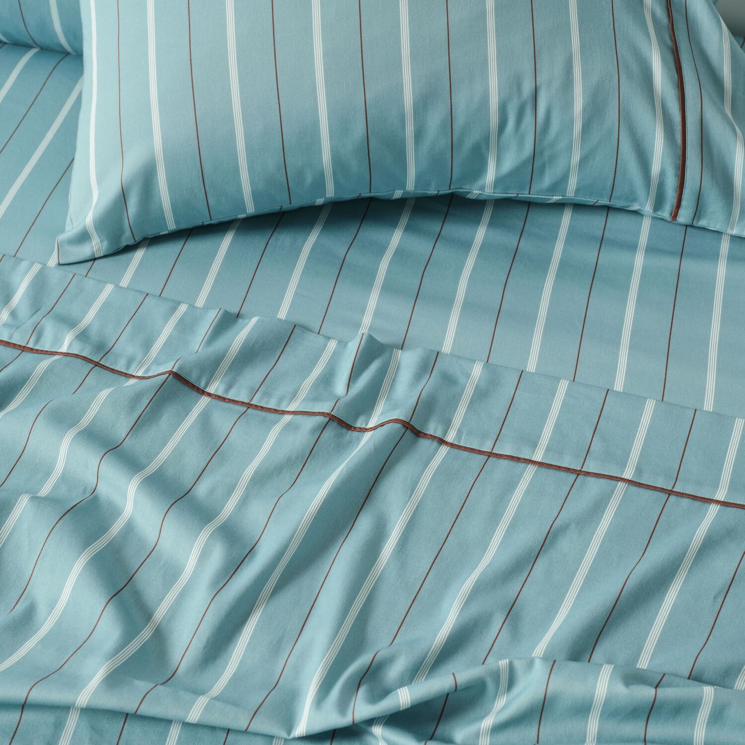 Kiera Stripe Cotton Sateen Sheet Set