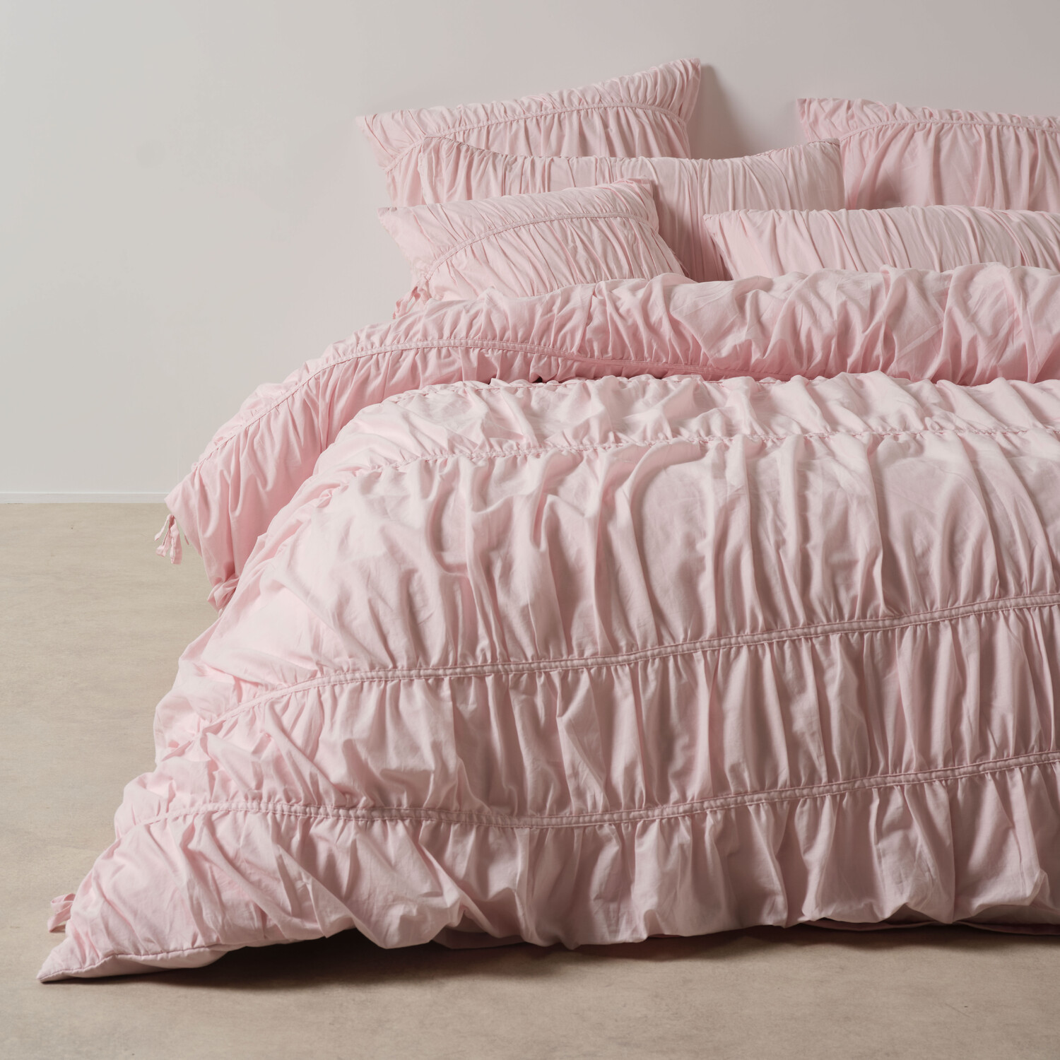 Gracie Peony Cotton Voile Quilt Cover Set