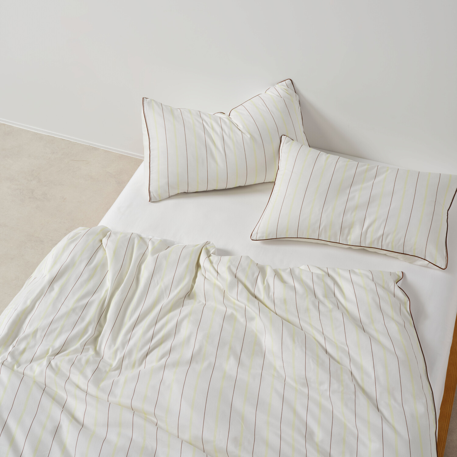 Kiera Stripe Cotton Sateen Quilt Cover Set