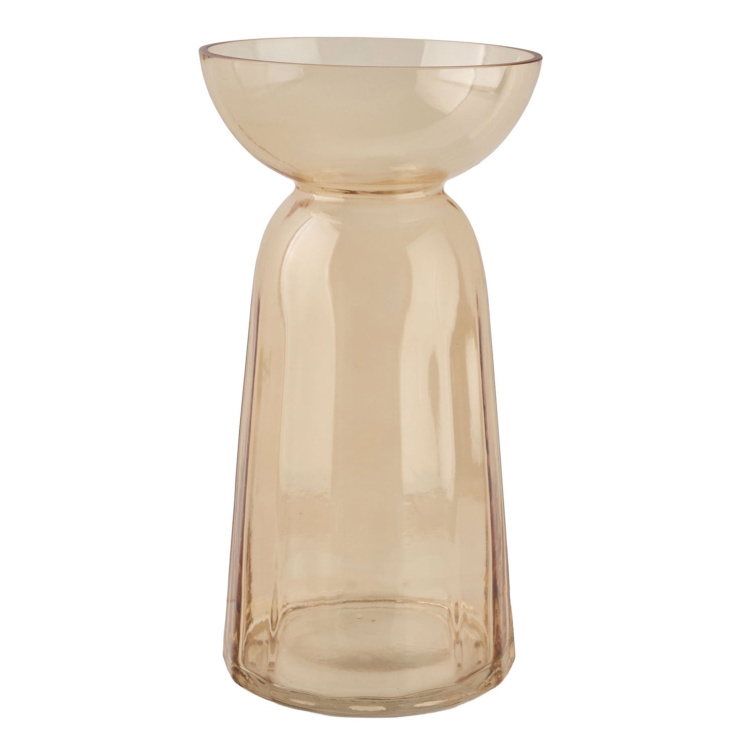 Ochre Marguerite Glass Vase