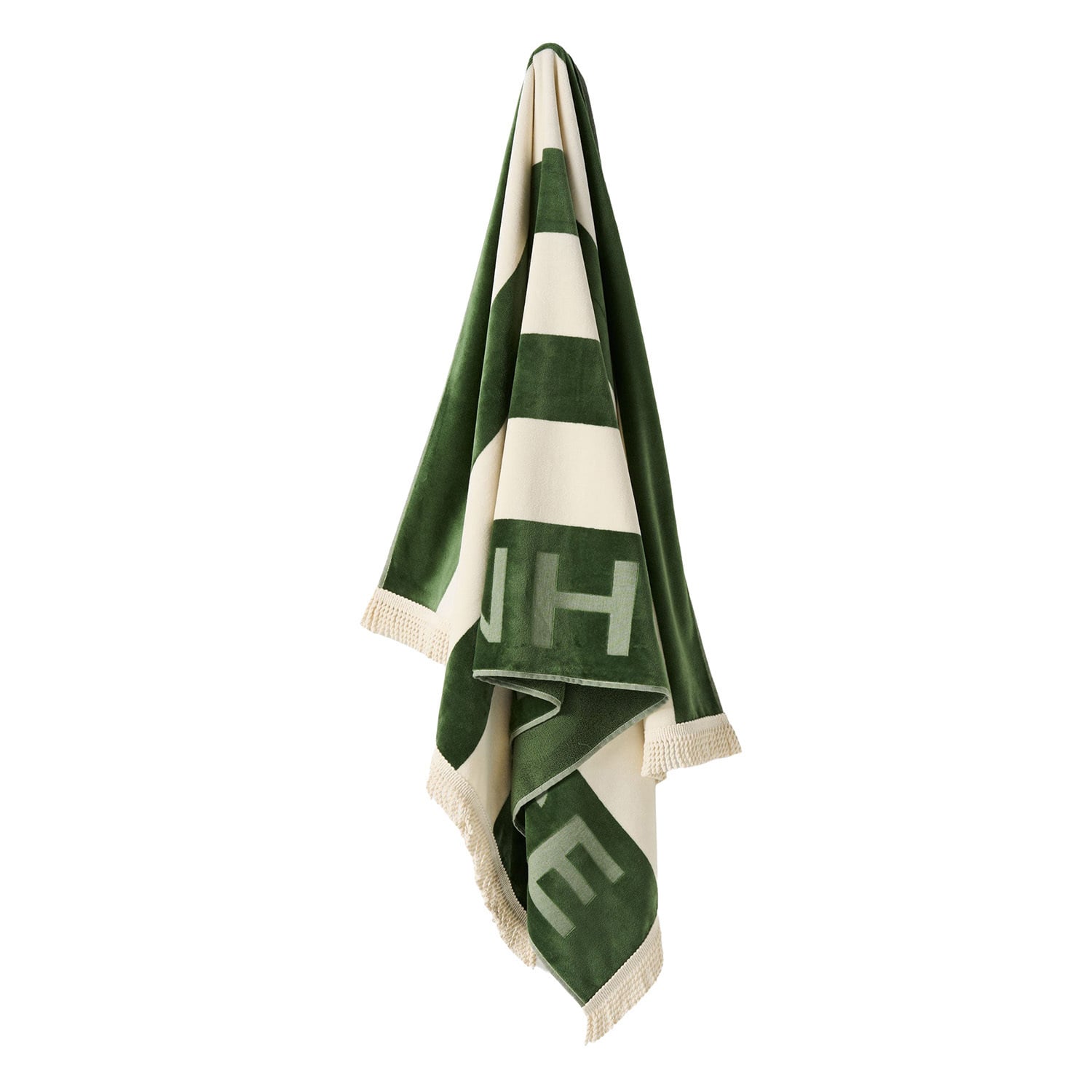 Logo Cotton Velour Beach Towel