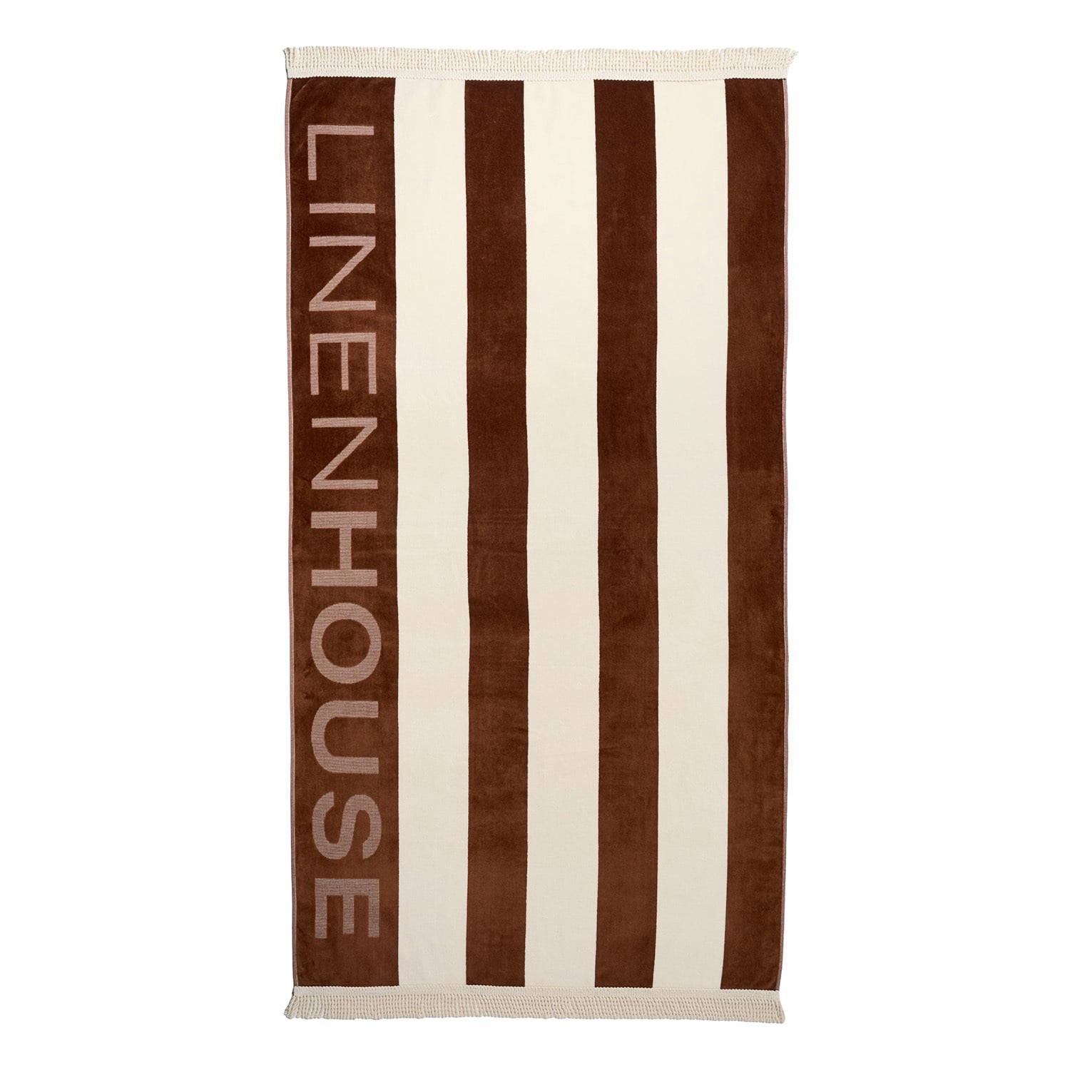 Logo Cotton Velour Beach Towel
