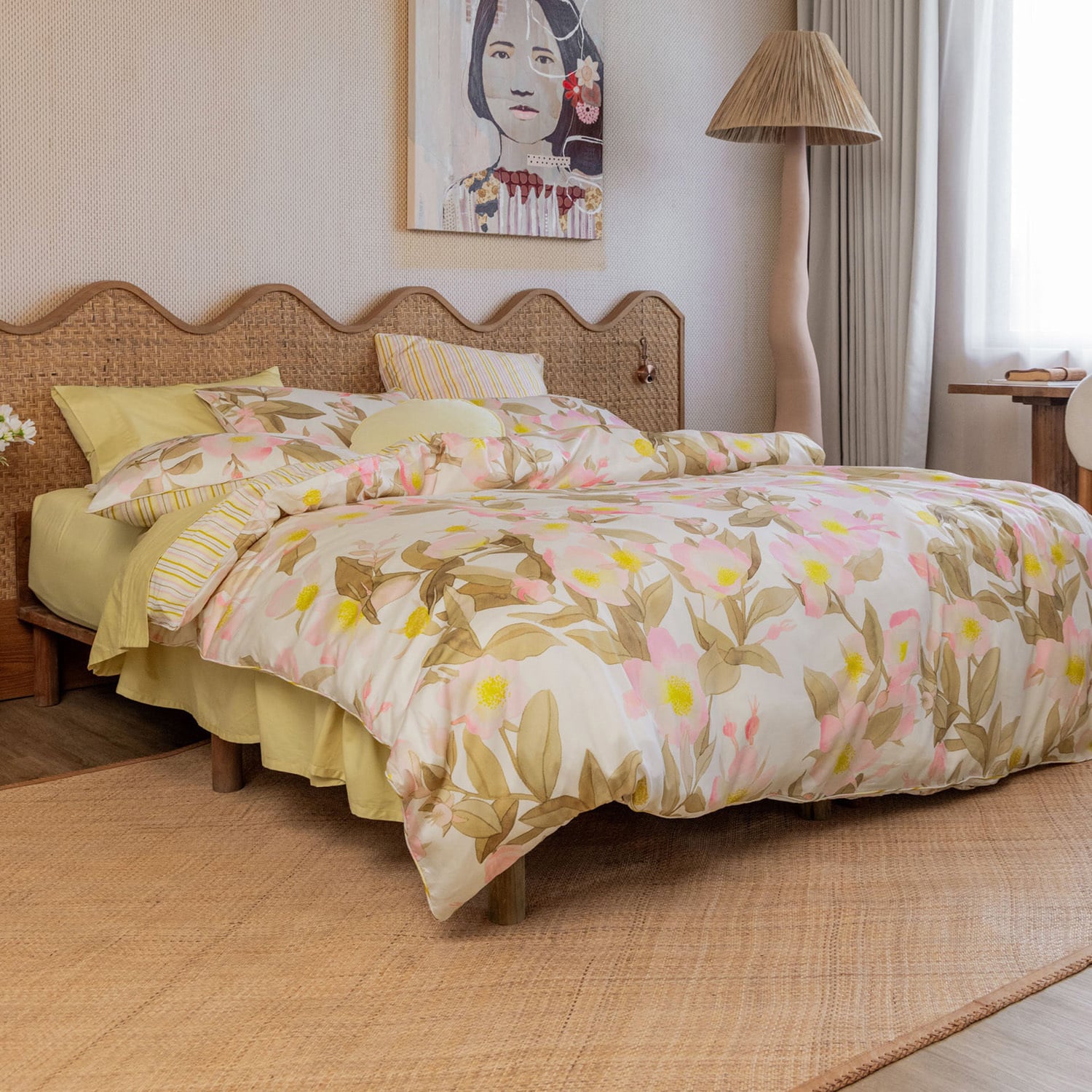 Camellia Cotton Sateen Quilt Cover Set